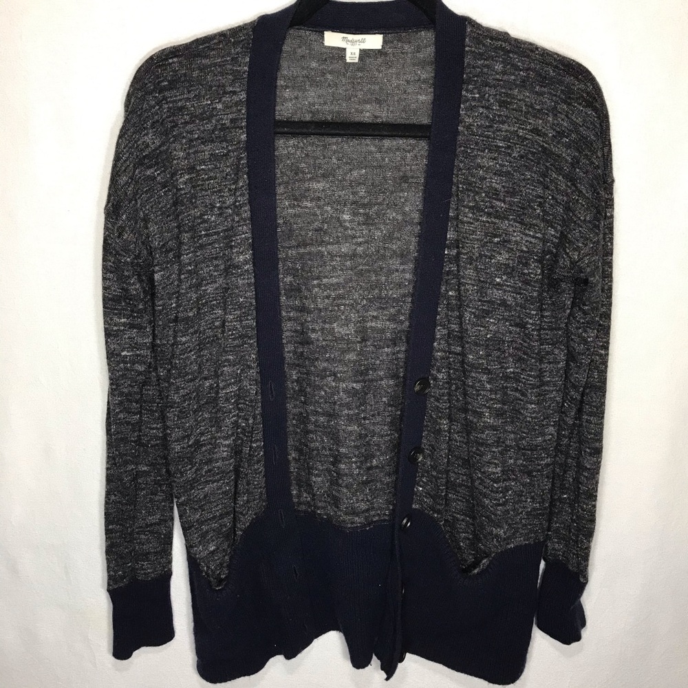 Madewell Yarnmix Wool Blend Oversized Cardigan